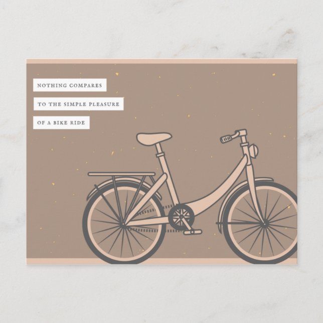 Carte Postale Vélo Brown simple Vintage (Devant)