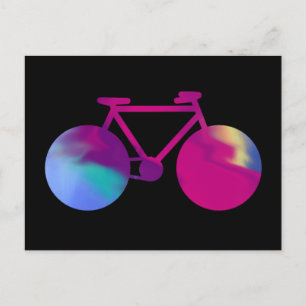Carte Postale vélo d'art aquarelle