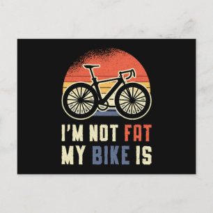 Carte Postale Vélo de graisse Je ne suis pas grasse Mon vélo est