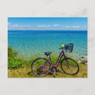 Carte postale vélo de l'île Mackinac