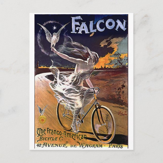 Carte Postale Vélo Faucon-c1890 (Devant)