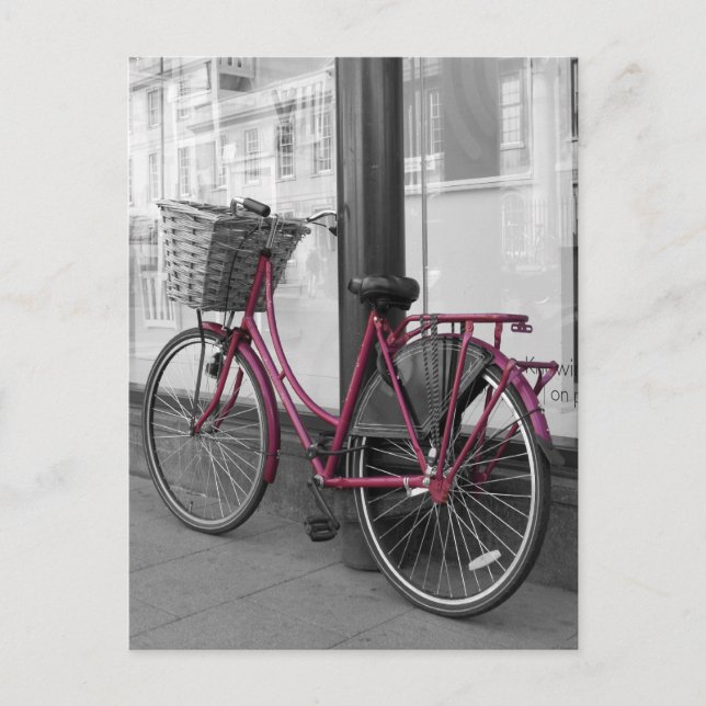 Carte Postale Vélo rose (Devant)