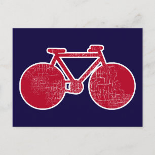 Carte Postale vélo rouge