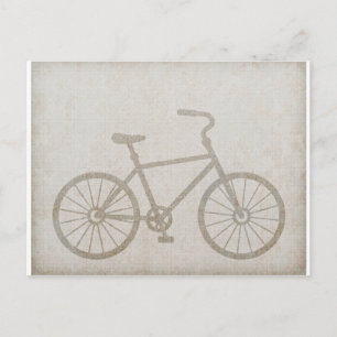 Carte Postale Vélo Sports Vintages Peace Love Destiny