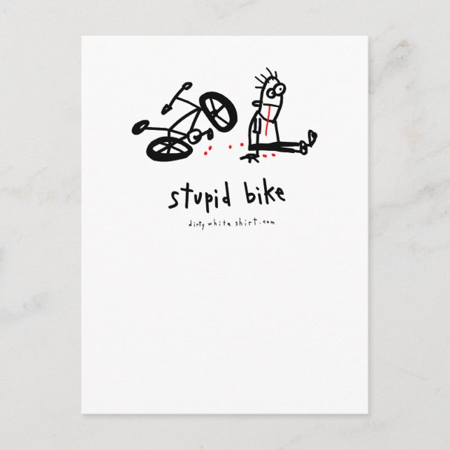 Carte Postale Vélo Stupide (Devant)
