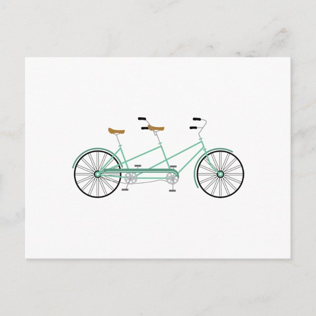 Carte Postale Vélo Tandem (Devant)