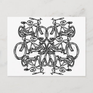 Carte Postale Vélo Tandem Kaleidescopic (Schwinn Vintage)
