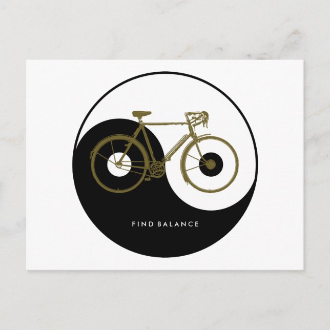 Carte Postale vélo - vélo + vélo (Devant)
