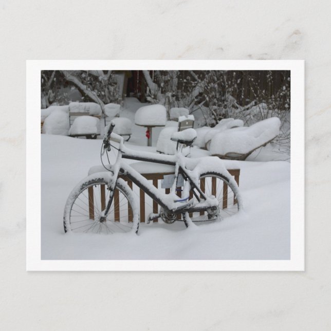 Carte Postale Vélo Vélo Vélo Vélo En Attente Du Printemps (Devant)