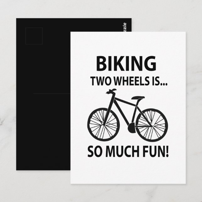 Carte Postale Vélo Vélo Vélo Vélo Vélo (Devant / Derrière)