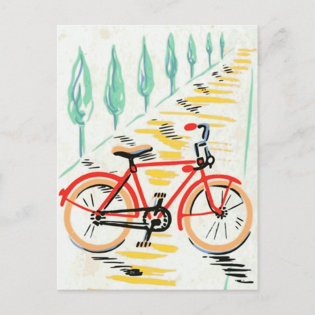 Carte Postale Vélo vintage (Devant)