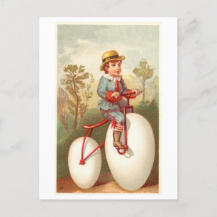 Carte Postale Vélo vintage d'oeuf équitation