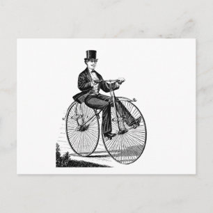 Carte Postale Vélo vintage Grande Roue Vélo Victorien