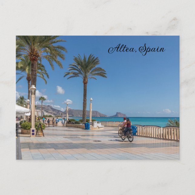 Carte Postale Vélos sur la promenade (Devant)