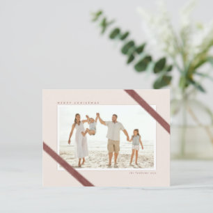Carte Postale Velvet Ribbon accentuation design photo de Noël