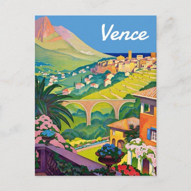 Carte Postale Vence, Riviera française, France, (Devant)