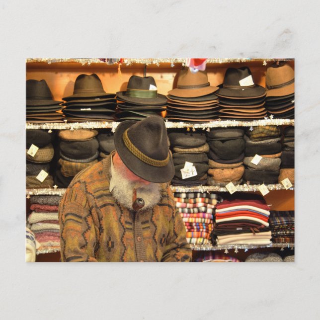 Carte Postale Vendeur casquette (Devant)