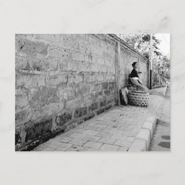 Carte Postale Vendeur de rue (Devant)