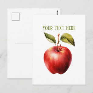 Carte Postale Vendeurs de pommes mignons personnalisables