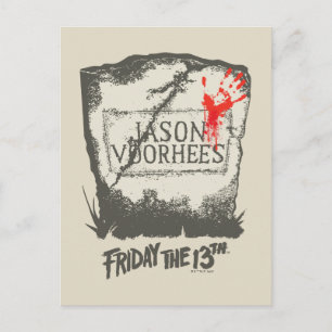 Carte Postale Vendredi 13   Pierre tombale de Jason Voorhees