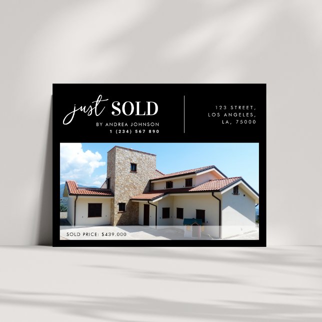 Carte Postale Vendu Immobilier Immobilier Immobilier Realtor Mar (Créateur téléchargé)