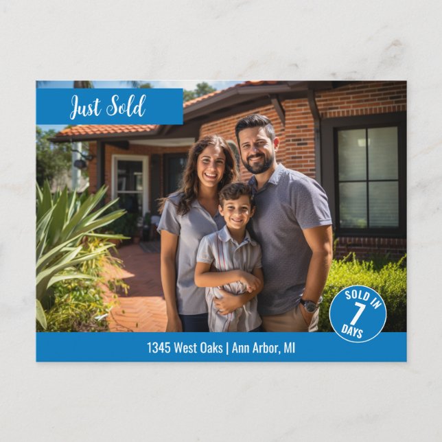 Carte Postale Vendu Immobilier Photo (Devant)