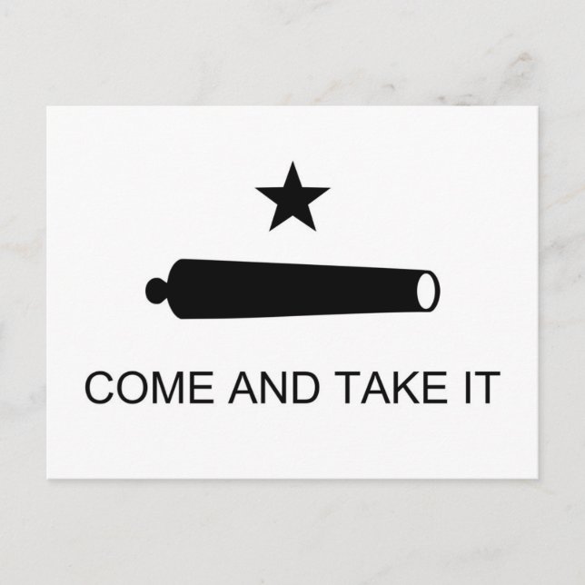 Carte Postale Venez il falloir le drapeau du Texas (Devant)