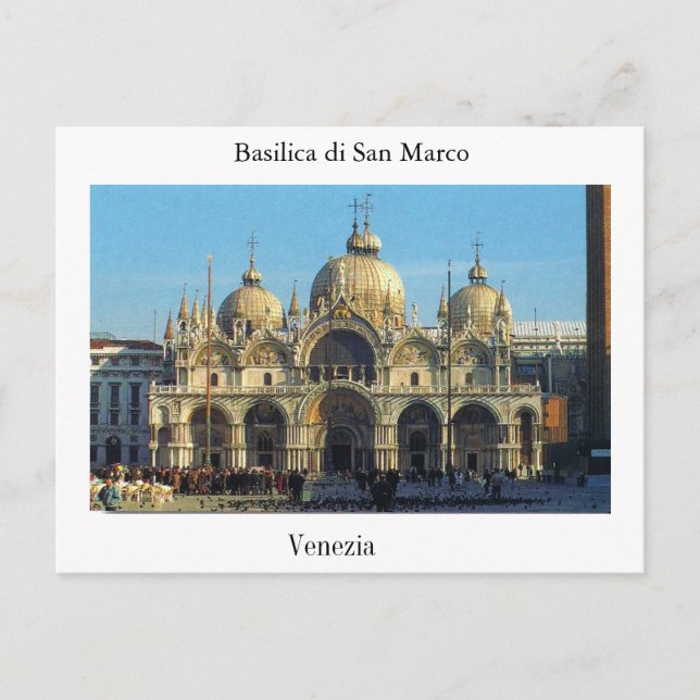Carte Postale Venezia, Basilique de San Marco (Devant)
