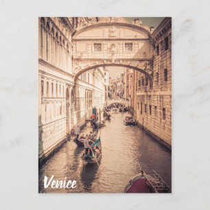 Carte Postale Venice Italie Canal Gondola Photo