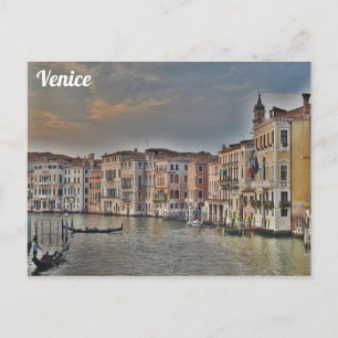 Carte Postale Venice Italie Canal Gondolas Photo Voyage