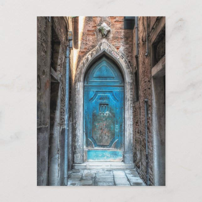 Carte postale Venice Italie Porte bleue (Devant)