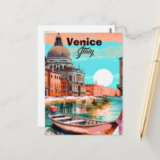 Carte Postale Venice Travel Postcard Art, Venice Postcard, Venic