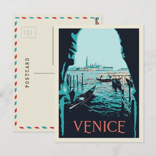 Carte Postale Venise de Piazza San Marco illustration Italie Po (Devant / Derrière)