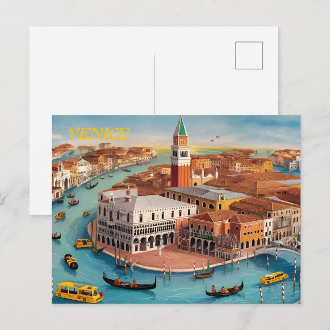 Carte Postale Venise Italie (Devant / Derrière)