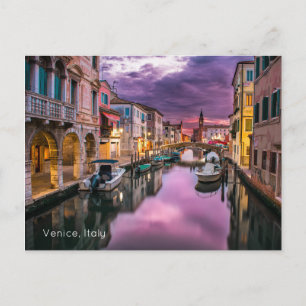 Carte Postale Venise, Italie Canal Pittoresque & Architecture Vé