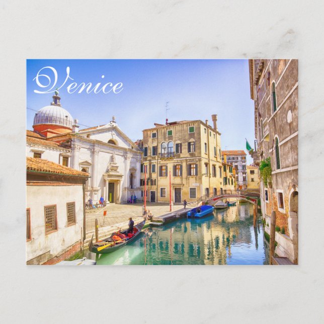 Carte Postale Venise Italie Gondolas City View Artistique (Devant)