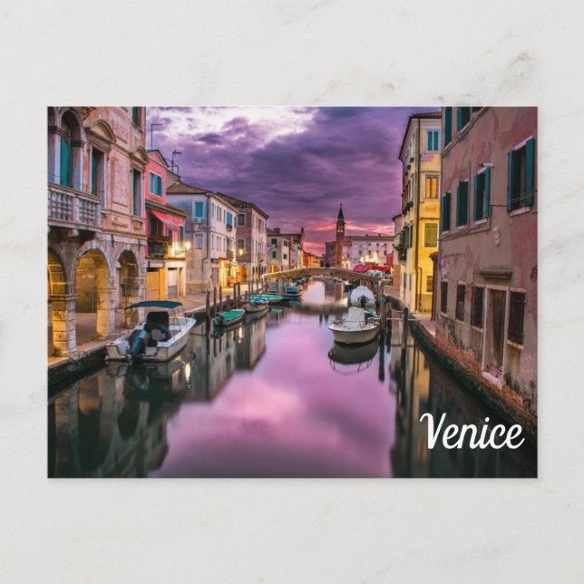 Carte Postale Venise Italie Texte et Image de modèle (Devant)