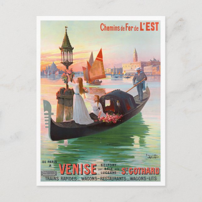 Carte Postale Venise Italie voyage vintage (Devant)