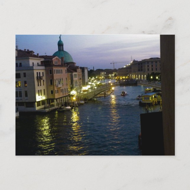 Carte Postale Venise la nuit (Devant)