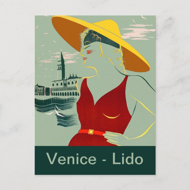 Carte Postale Venise, Lido (Devant)