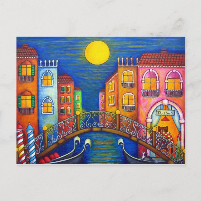 Carte postale Venise Lune Par Lisa Lorenz (Devant)