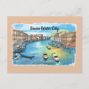 Carte Postale Venise Ville d'Eau de Rome