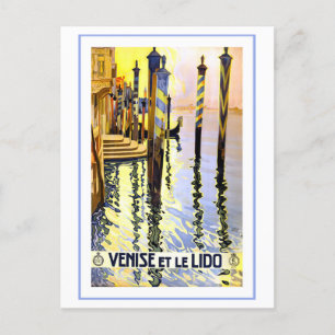 Carte Postale Venise vintage, Italie, Poster Voyage