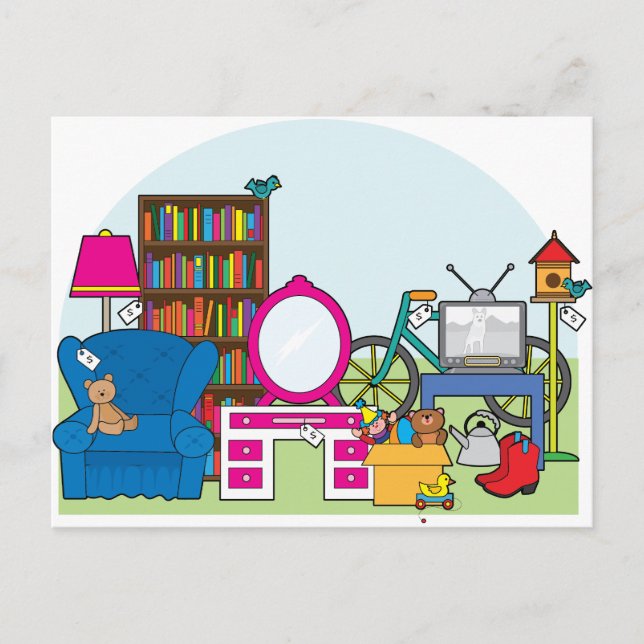 Carte Postale Vente de garage (Devant)