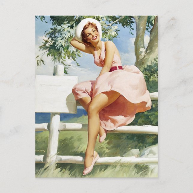 Carte Postale Ventée sur la pointe de clôture (Devant)