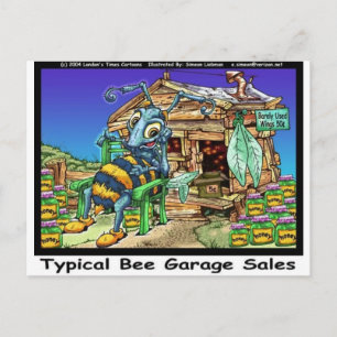 Carte Postale Ventes de Garage Typiques d'Abeilles Cadeaux et T-