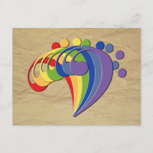 Carte Postale Ventilateur Basse Rainbow