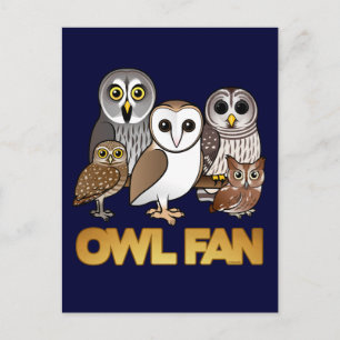 Carte Postale Ventilateur de hibou