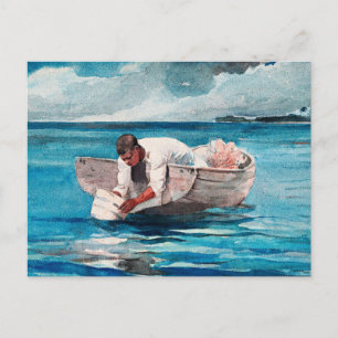 Carte Postale Ventilateur d'eau, célèbre art de Winslow Homer 