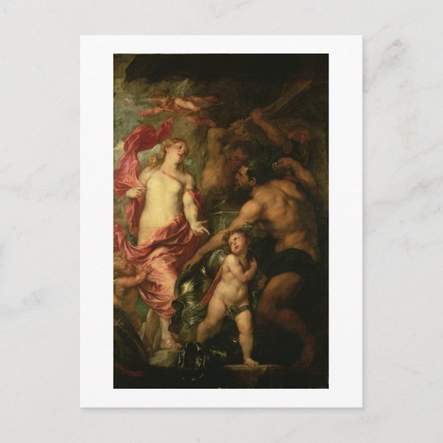 Carte Postale Vénus asking Vulcan for the Armour of Aeneas (oil (Devant)